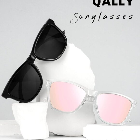 Women Polarized Sunglasses UV400 Protection Square Frame Outdoor Fashion - Picture 5 of 6